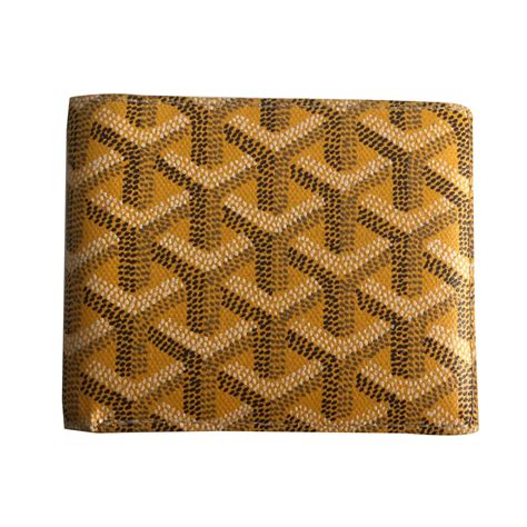 goyard wallet yellow
